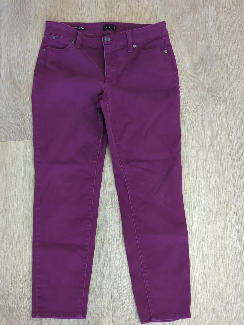 Talbots Magenta Straight Leg Jeans 4P